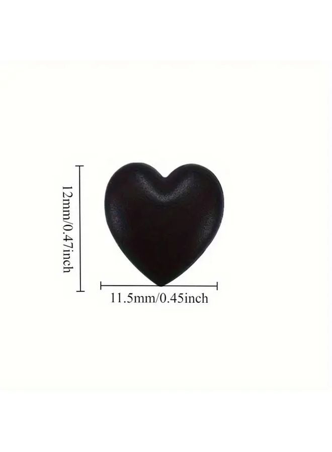 5 Pairs Black Heart Shaped Anti Slip Glasses Holder Ear Hooks For Sports - Image 2